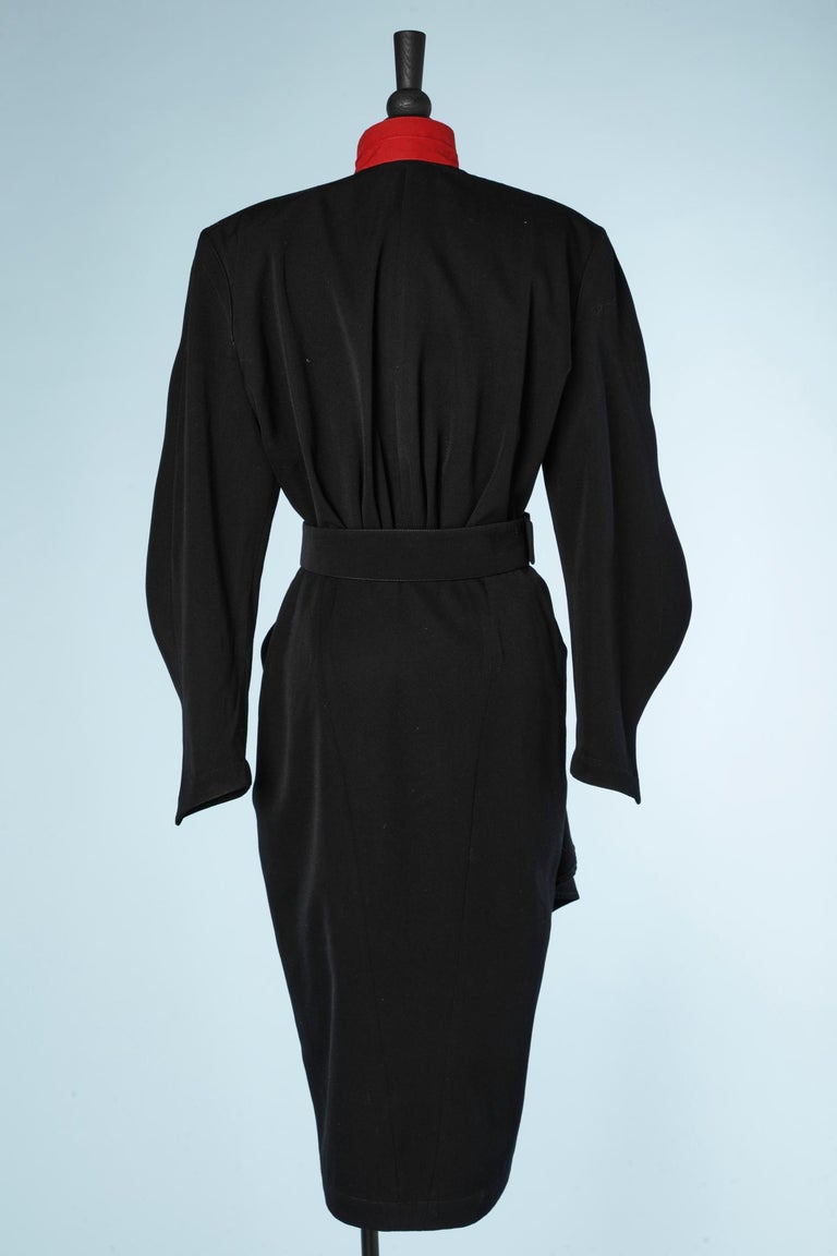 Haut Thierry Mugler En Laine Avec Nœud Dans Le Dos - Taille 38 - Occasion Très Bon état - Style Kimono