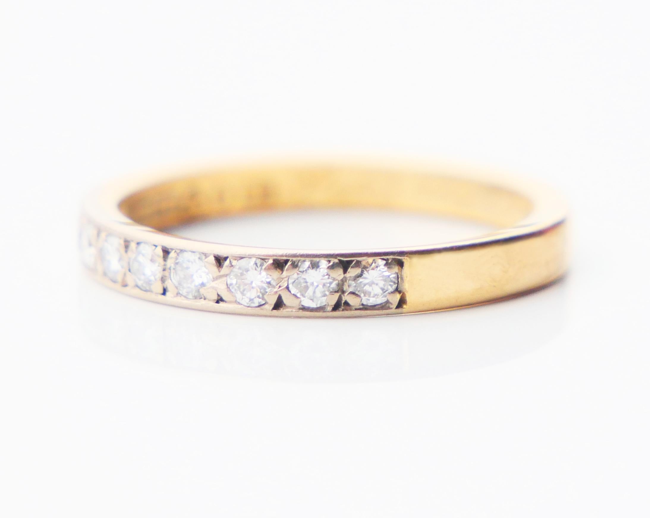 1986 Nordic Alliance Wedding Ring Diamonds solid 18K Gold Ø US5.25 /2.4gr en vente 2