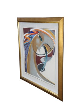 1986 Orlando Agudelo-Botero "Silent Passions" Signed Serigraph Abstract Figure