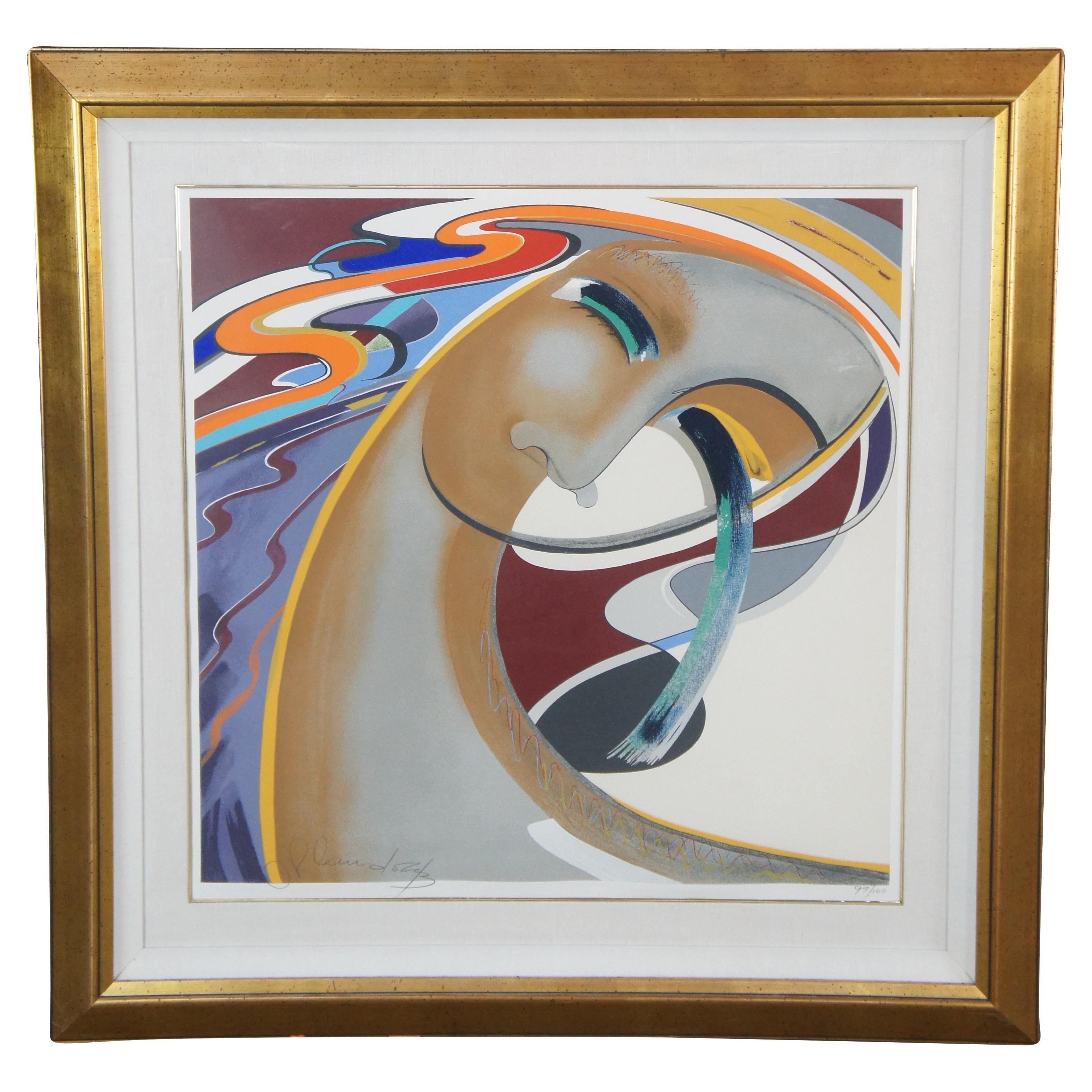 1986 Orlando Agudelo-Botero "Stille Leidenschaften" Signierte Serigraphie Abstrakte Figur