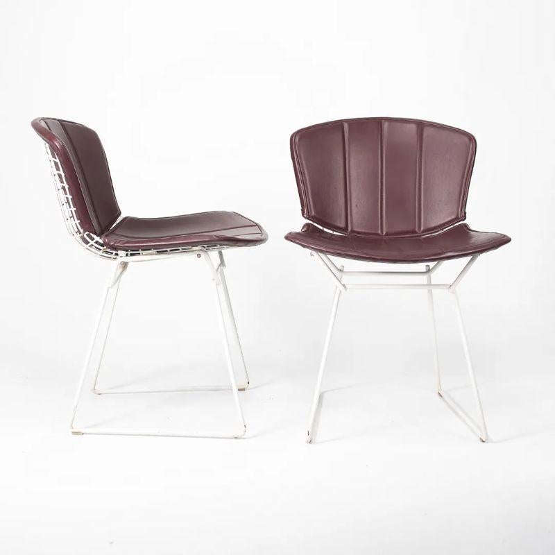 Late 20th Century 1986 Pair of Harry Bertoia for Knoll Dining Chairs with Original Full Pads For Sale