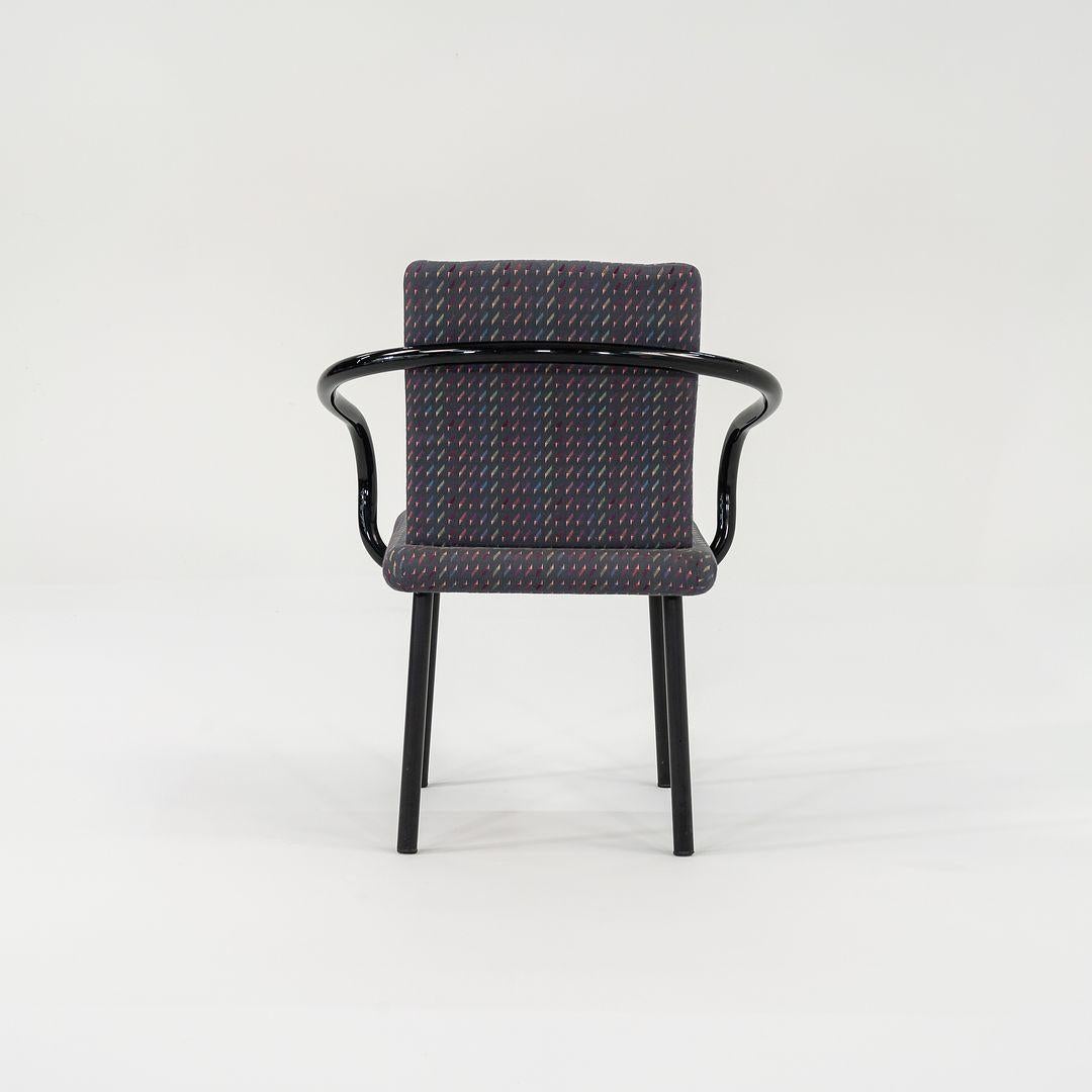 1986 Coppia di poltrone da pranzo Knoll Mandarin di Ettore Sottsass in tessuto in vendita 3