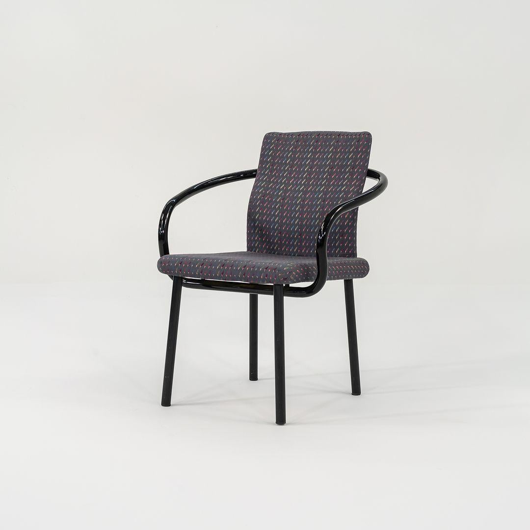 1986 Coppia di poltrone da pranzo Knoll Mandarin di Ettore Sottsass in tessuto in vendita 5