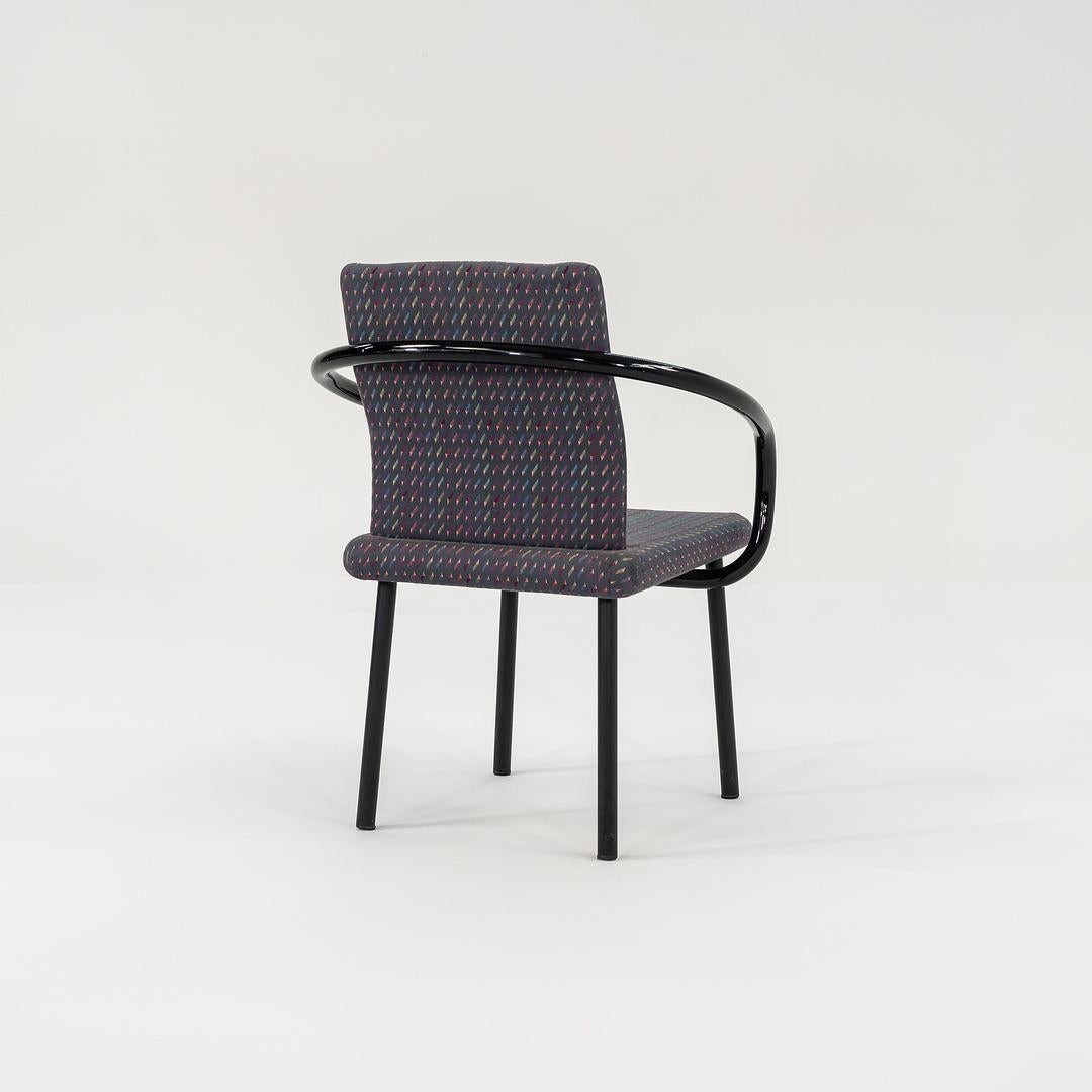Fine XX secolo 1986 Coppia di poltrone da pranzo Knoll Mandarin di Ettore Sottsass in tessuto in vendita