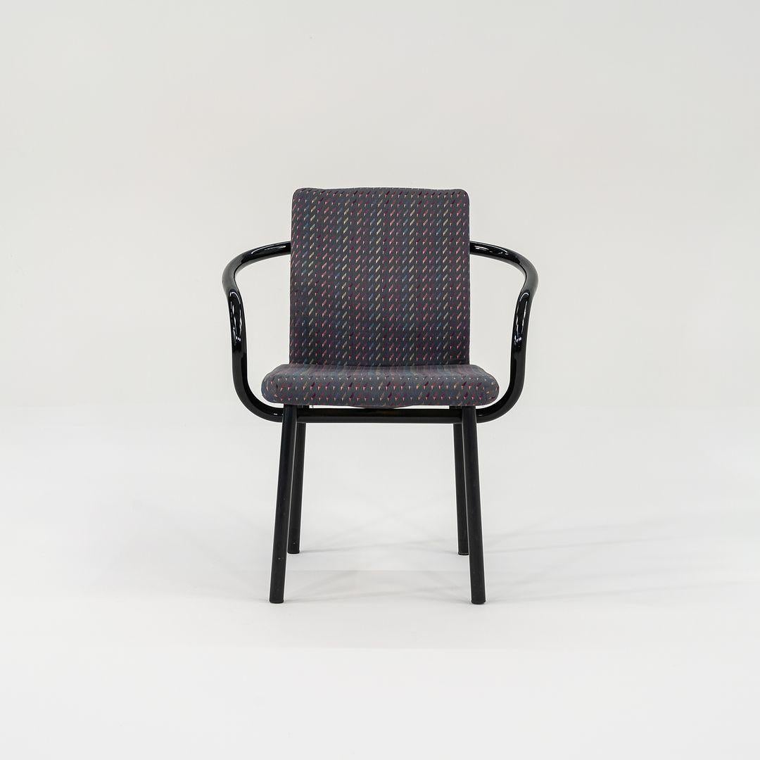 Acciaio 1986 Coppia di poltrone da pranzo Knoll Mandarin di Ettore Sottsass in tessuto in vendita
