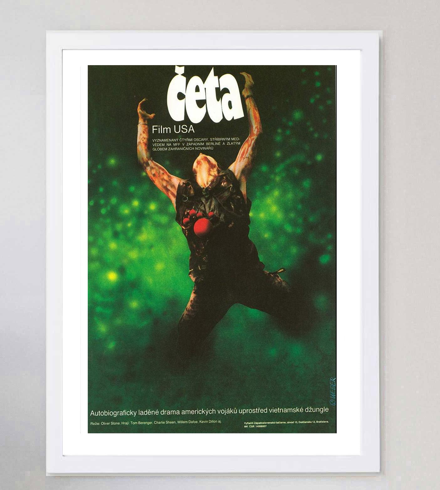 Fin du 20e siècle 1986 Platoon (Tchèque) Affiche originale d'époque en vente