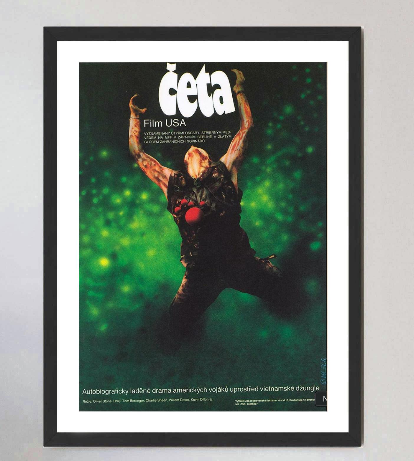 Papier 1986 Platoon (Tchèque) Affiche originale d'époque en vente