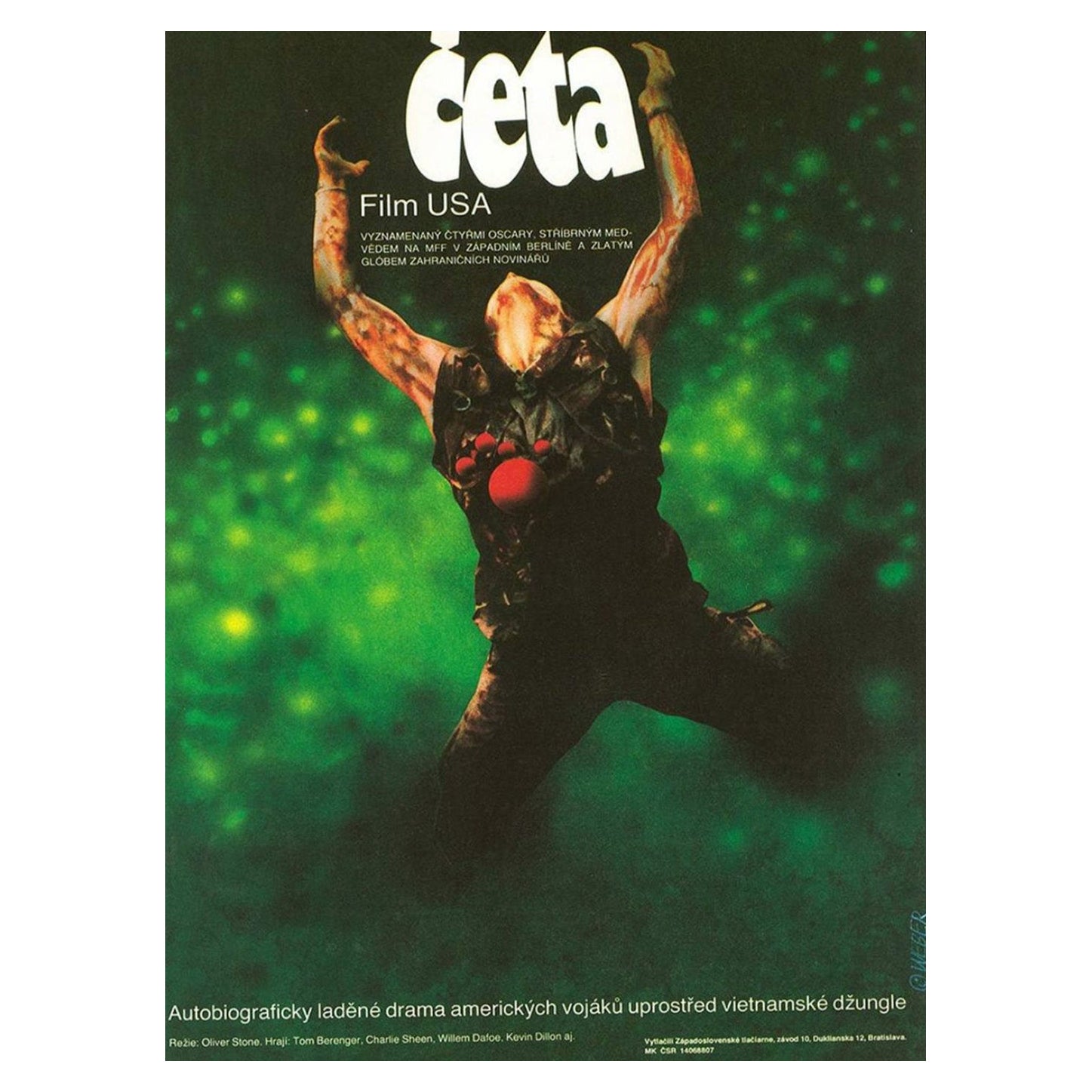 1986 Platoon (Repubblica Ceca) Poster originale d
epoca