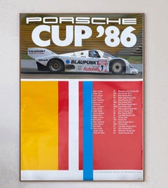 1986 Porsche Cup '86 Original Vintage Poster
