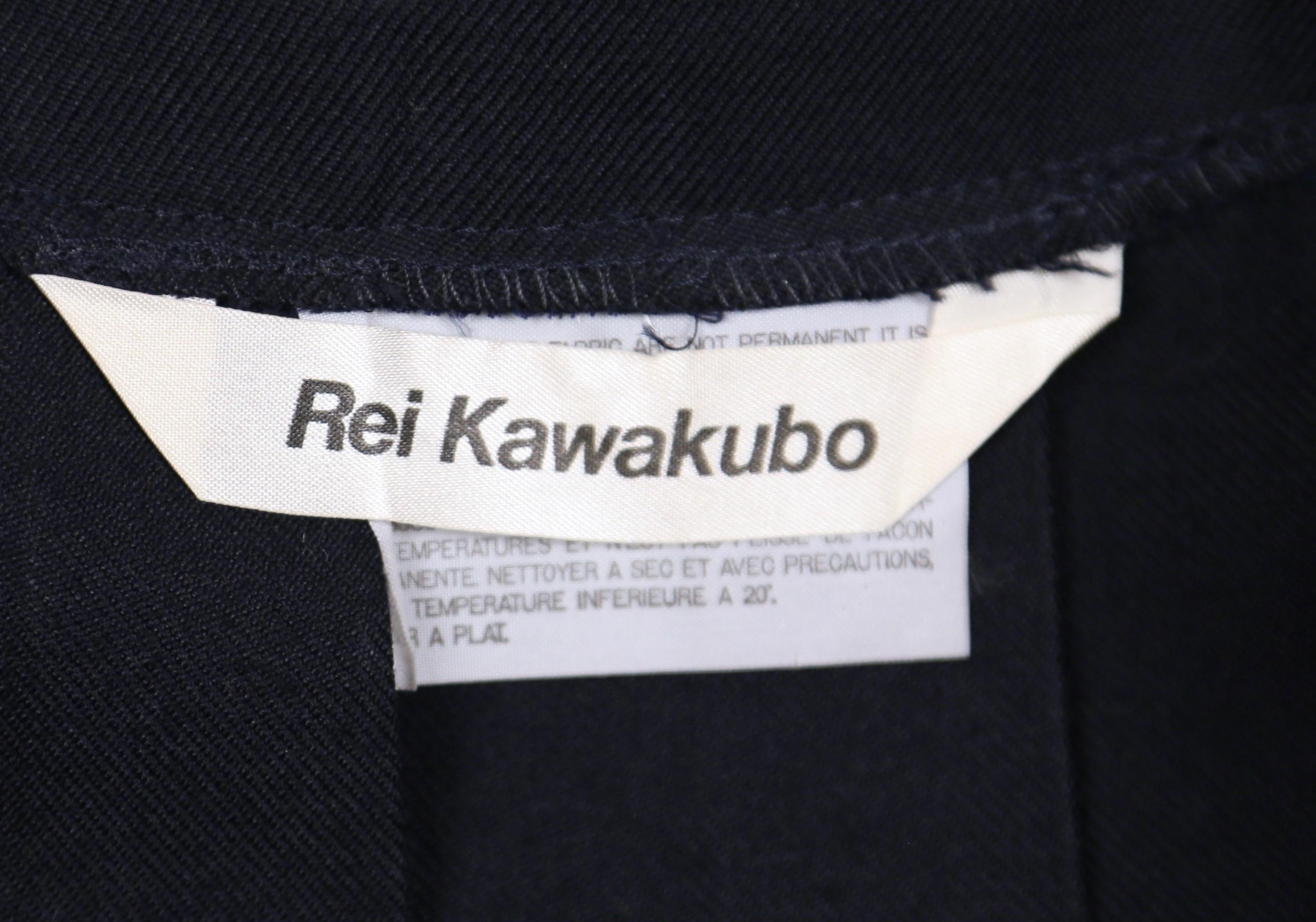 1986 REI KAWAKUBO Comme des Garcons navy dress with box pleats  2