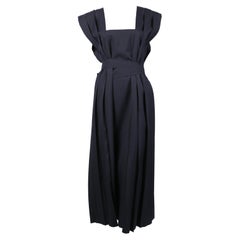 1986 REI KAWAKUBO Comme des Garcons navy dress with box pleats 