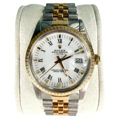 1986 Rolex Date 15053 18K Gold & Stainless Steel Wristwatch Buckley Dial