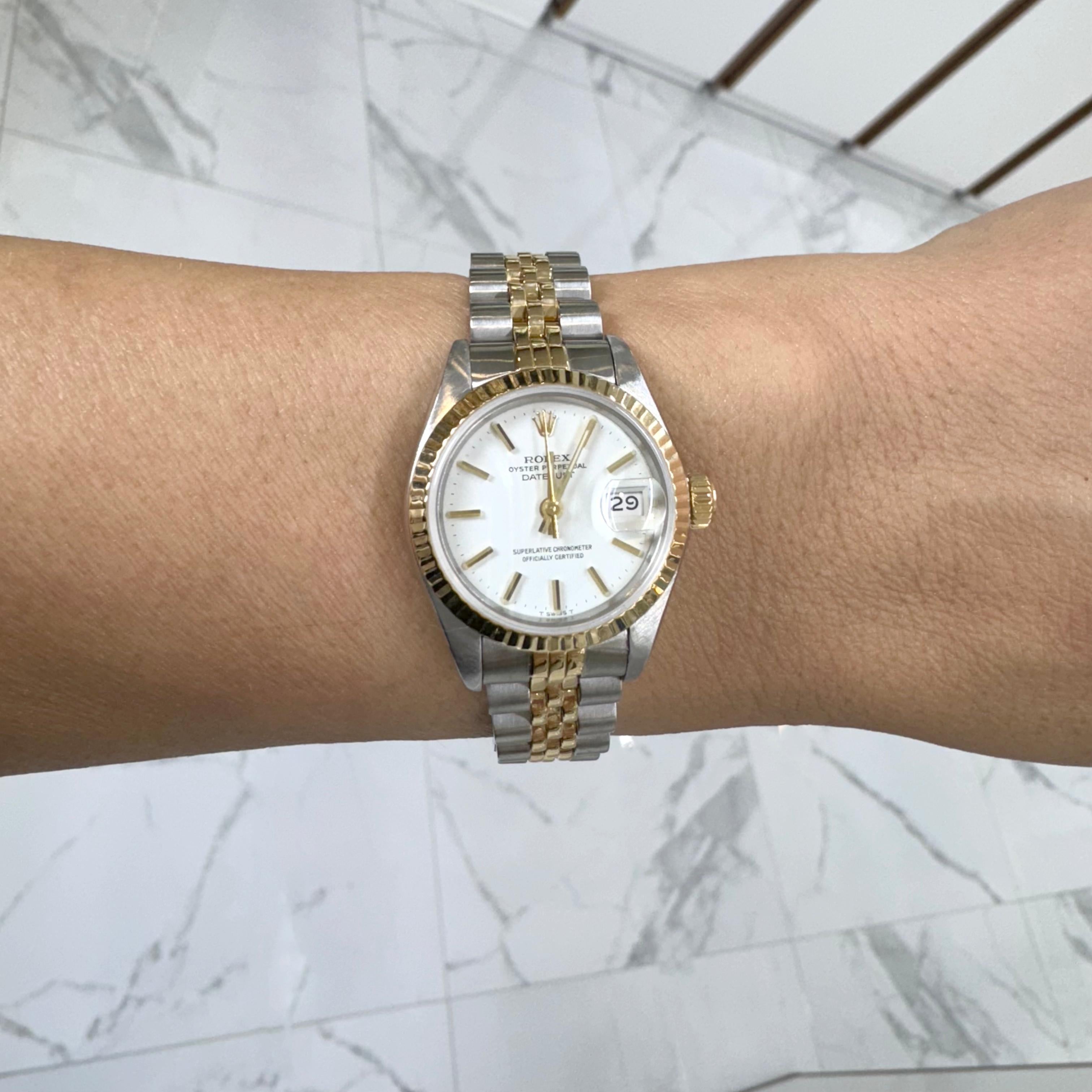 1986 Rolex Lady Datejust 26MM 69173 Jubilee Yellow Gold & Stainless Steel Watch 4