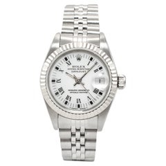 1986 Rolex Lady Datejust 26MM 69174 White Dial Jubilee Stainless Steel Watch