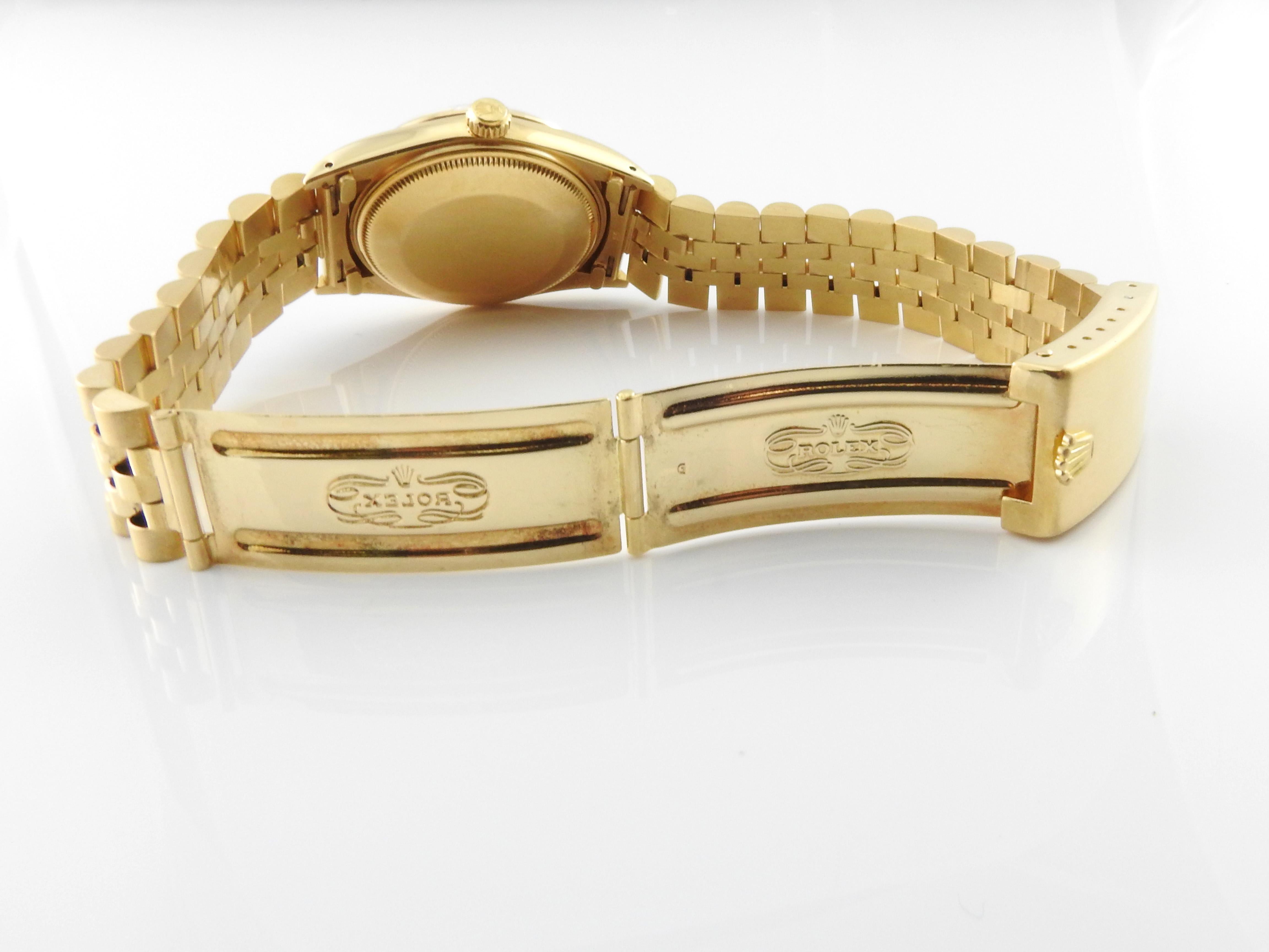 1986 Rolex Men's Presidential 18 Karat Yellow Gold White Roman Dial Watch 2