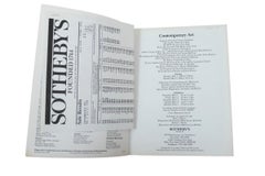 1986 Sotheby's New York Contemporary Art Auction Catalog
