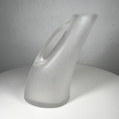 1986 Jarra de agua de cristal Streamline Kyathos Angelo Mangiarotti Milán Italia