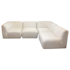 1986 Thayer Coggin White Four Piece Modular Lounge Sectional
