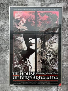 1986 "La maison de Bernarda Alba" Affiche promotionnelle originale de Roslav Szaybo.