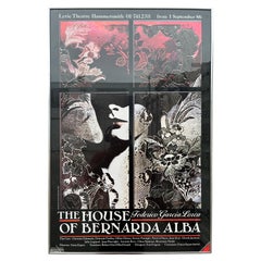 1986 "La maison de Bernarda Alba" Affiche promotionnelle originale de Roslav Szaybo.