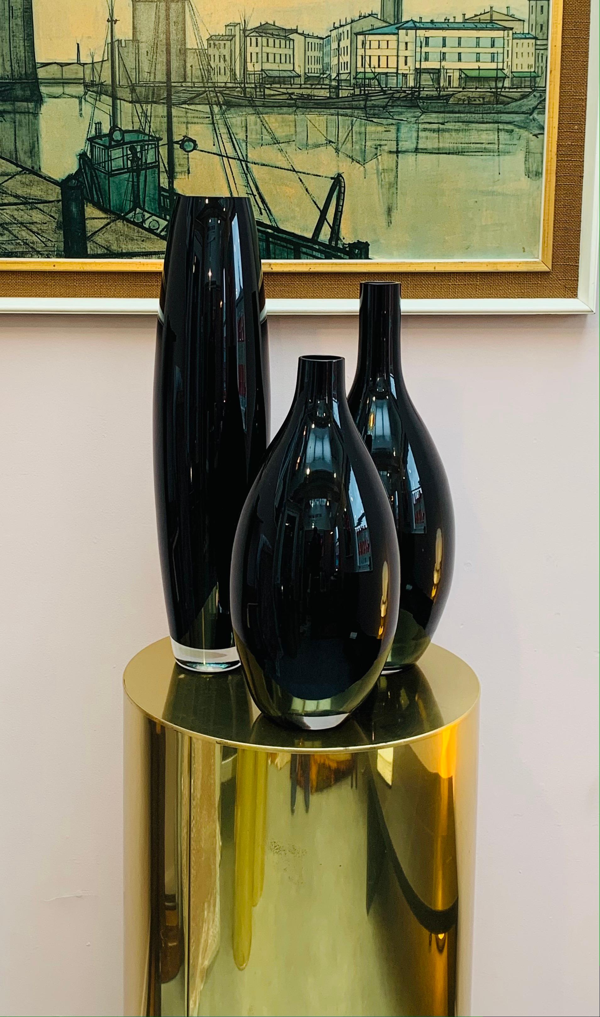 1986 Three Brass Cylindrical Display Pedestals by Curtis Jere for Artisan House 5