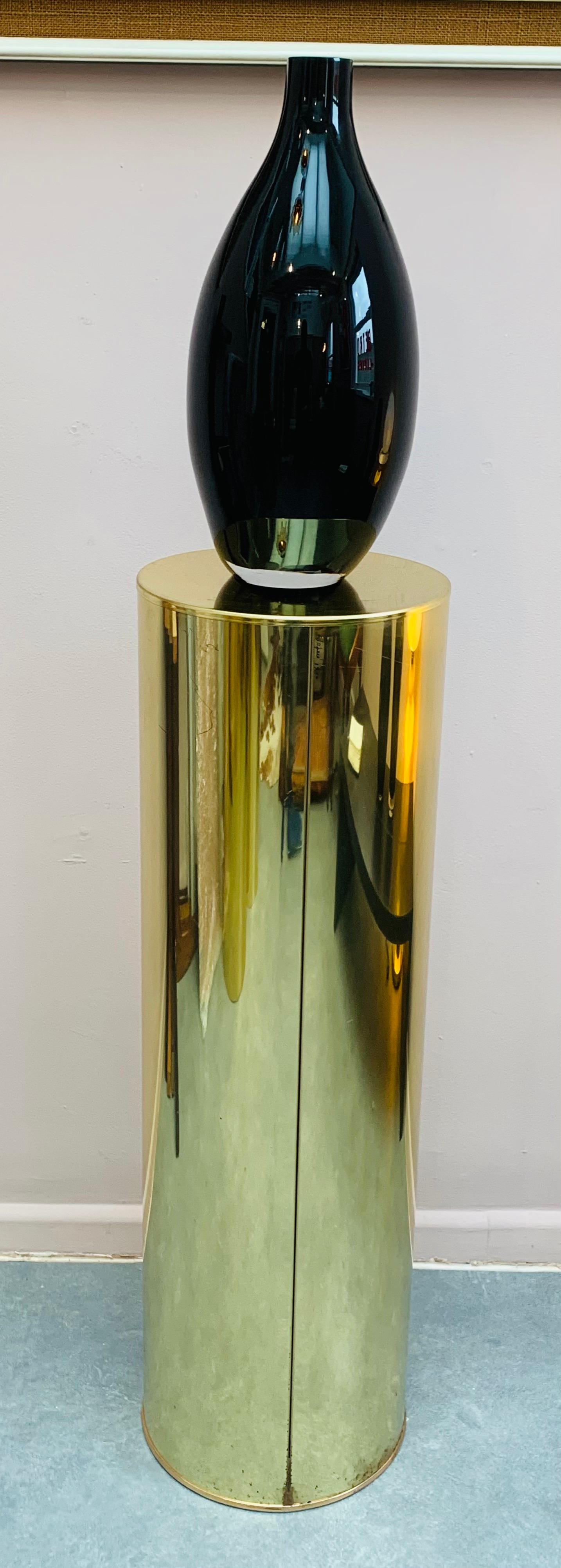 1986 Three Brass Cylindrical Display Pedestals by Curtis Jere for Artisan House 14