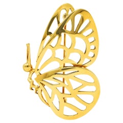 1986 Tiffany & Co. 18 Karat Yellow Gold Vintage Butterfly Brooch