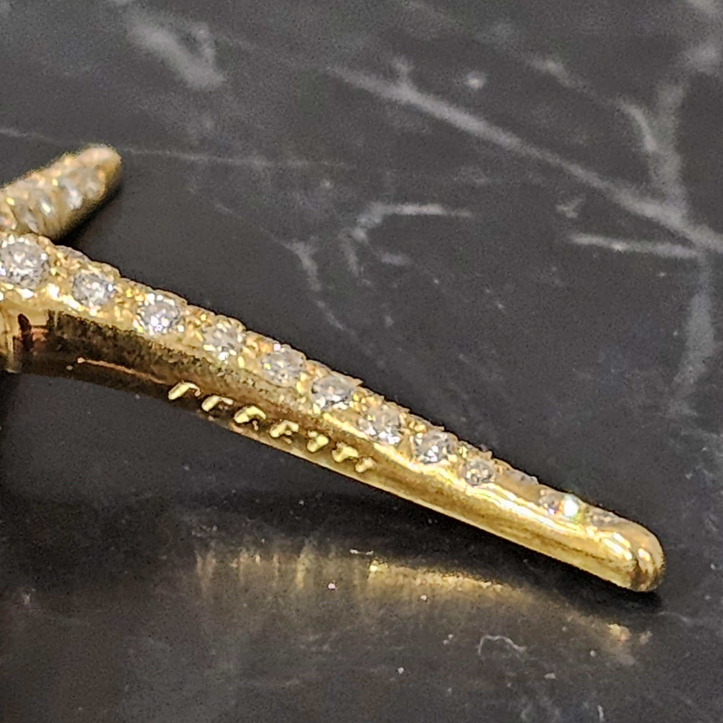 1986 Tiffany & Co. Elsa Peretti Collar Colgante Estrella de Mar Diamante Pave Oro 18k 5