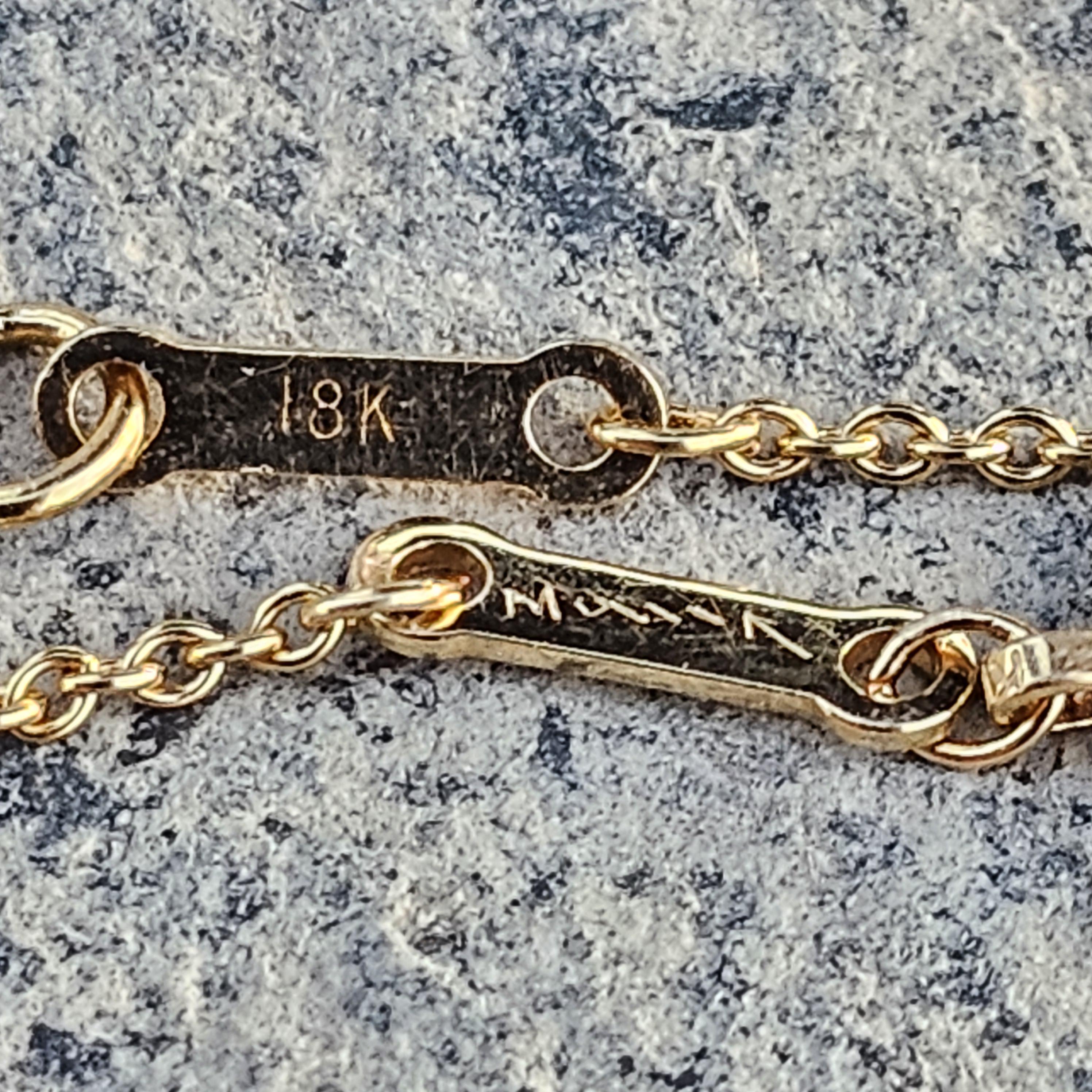 1986 Tiffany & Co. Elsa Peretti Collar Colgante Estrella de Mar Diamante Pave Oro 18k 7
