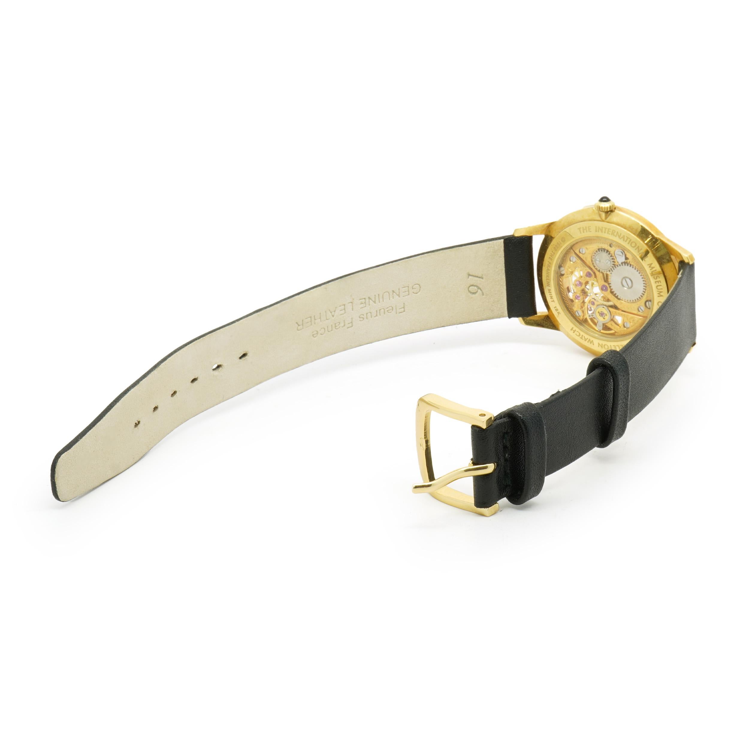 Women's or Men's 1986 Universal Geneve 18k Yellow Gold Franklin Mint Skeleton Watch