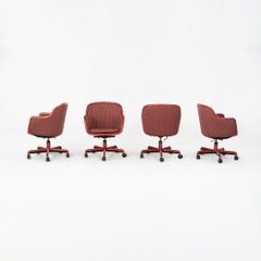 1986 Ward Bennett for Brickel Associates Executive Office Chair in Red Fabric