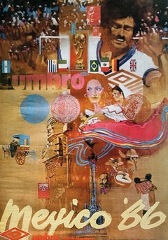 1986 World Cup Mexico Unframed Poster, 1986