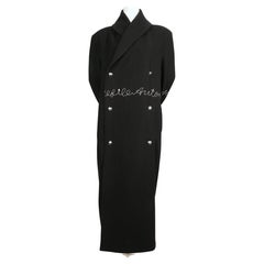 1986 YOHJI YAMAMOTO black coat with embroidered detail