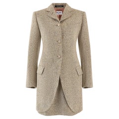 1987 Alaia Green Fleck Tweed Riding Suit Vintage 1987 Alaia Green Fleck Tweed Riding Suit