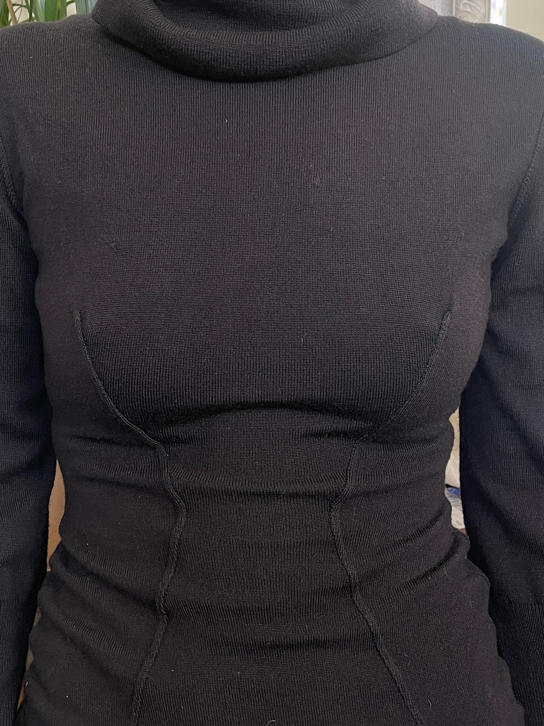 1987 Alaia Runway Documented - Body à manches longues - Noir en vente 6