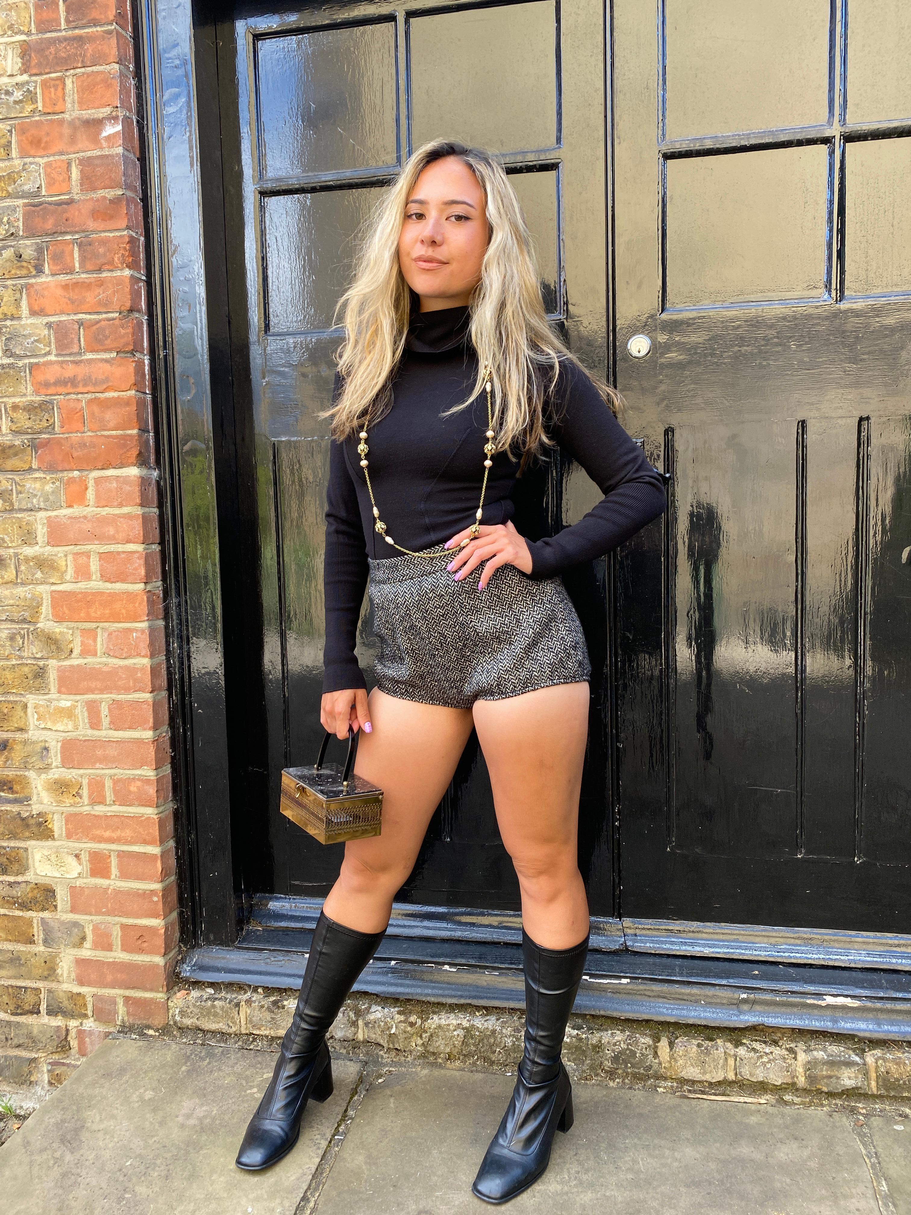 1987 Alaia Runway Documented - Body à manches longues - Noir en vente 3