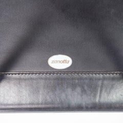 1987 Silla de comedor Armida diseñada por Andrea Branzi para Zanotta en cuero negro