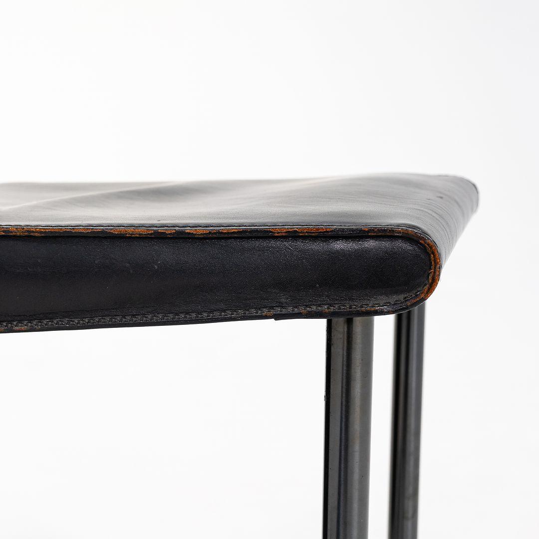 Late 20th Century 1987 Armida Dining Chair designed by Andrea Branzi for Zanotta in Black Leather For Sale