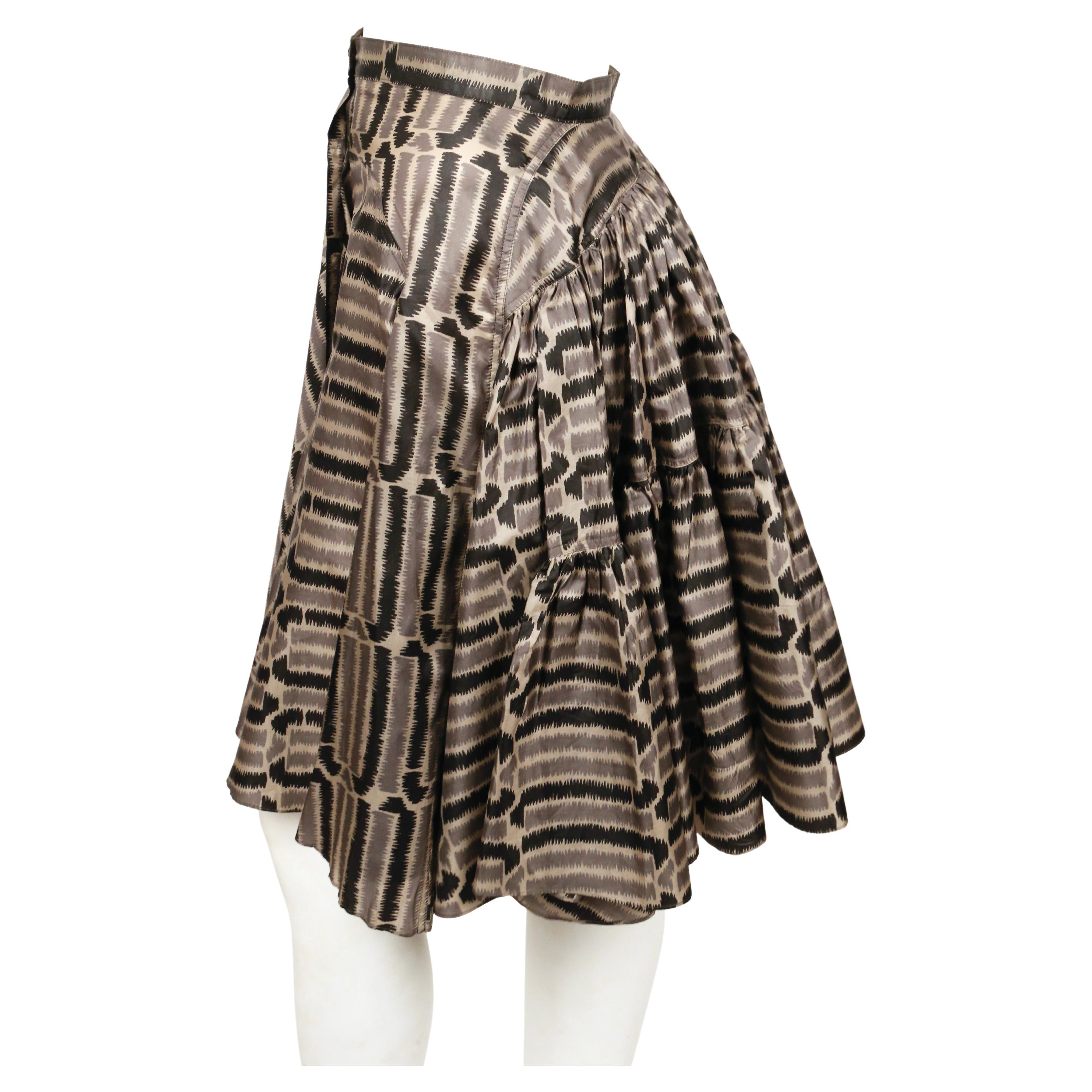 AZZEDINE ALAÏA Jupe de défilé « Basque » avec œuvre d'art de Christoph von Weyhe, 1987 Bon état - En vente à San Fransisco, CA