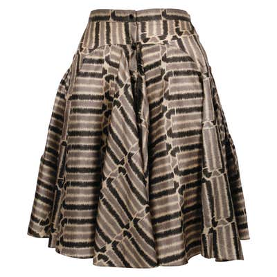 2018 MIU MIU distressed leather skirt with belt For Sale at 1stDibs