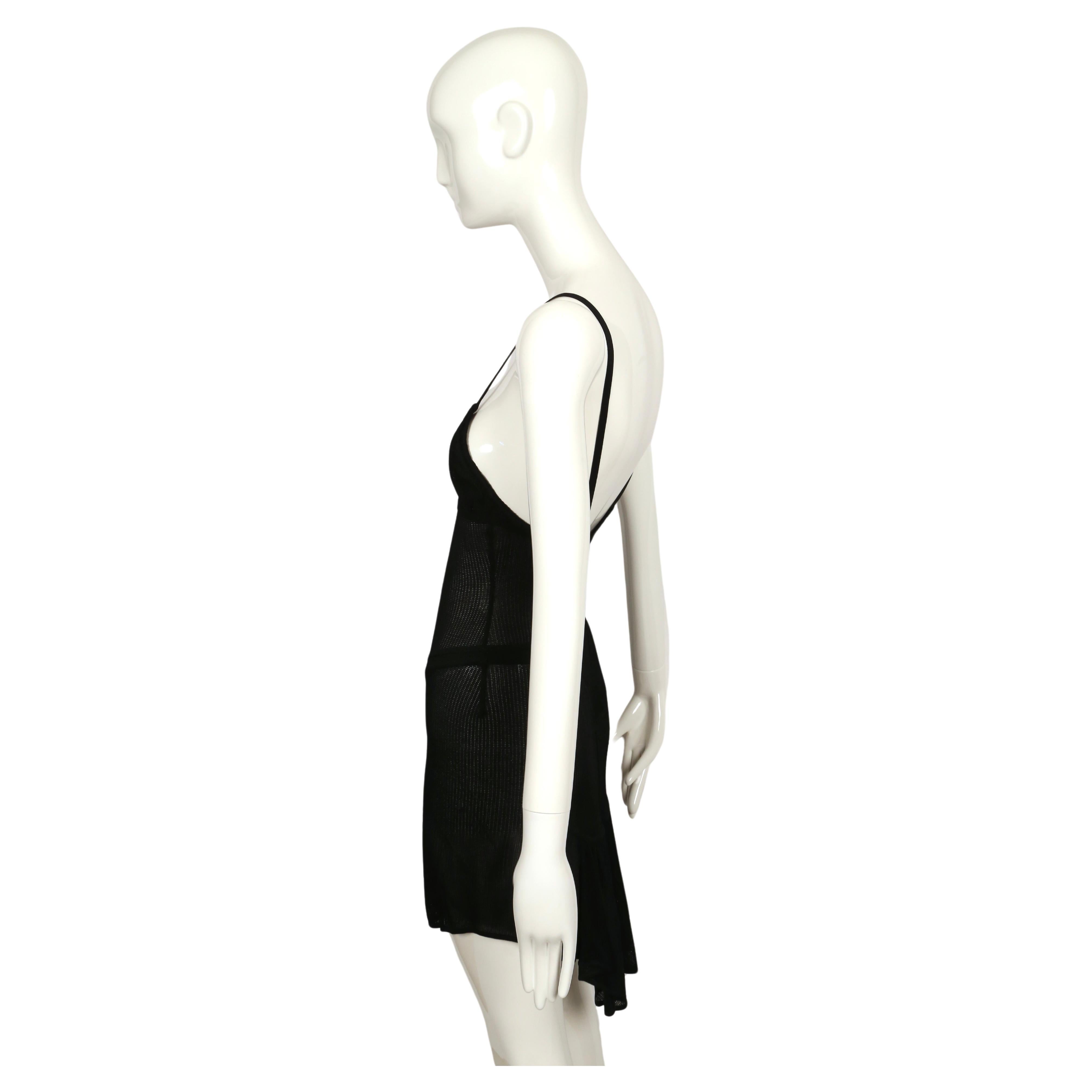 Women's or Men's 1987 AZZEDINE ALAIA RUNWAY semi-sheer black dress
