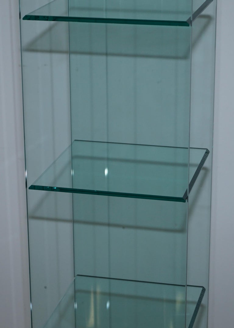1987 Babele Glass Shelves by Massimo Morozzi, Fiam Italia Bookcase Large Piece 8