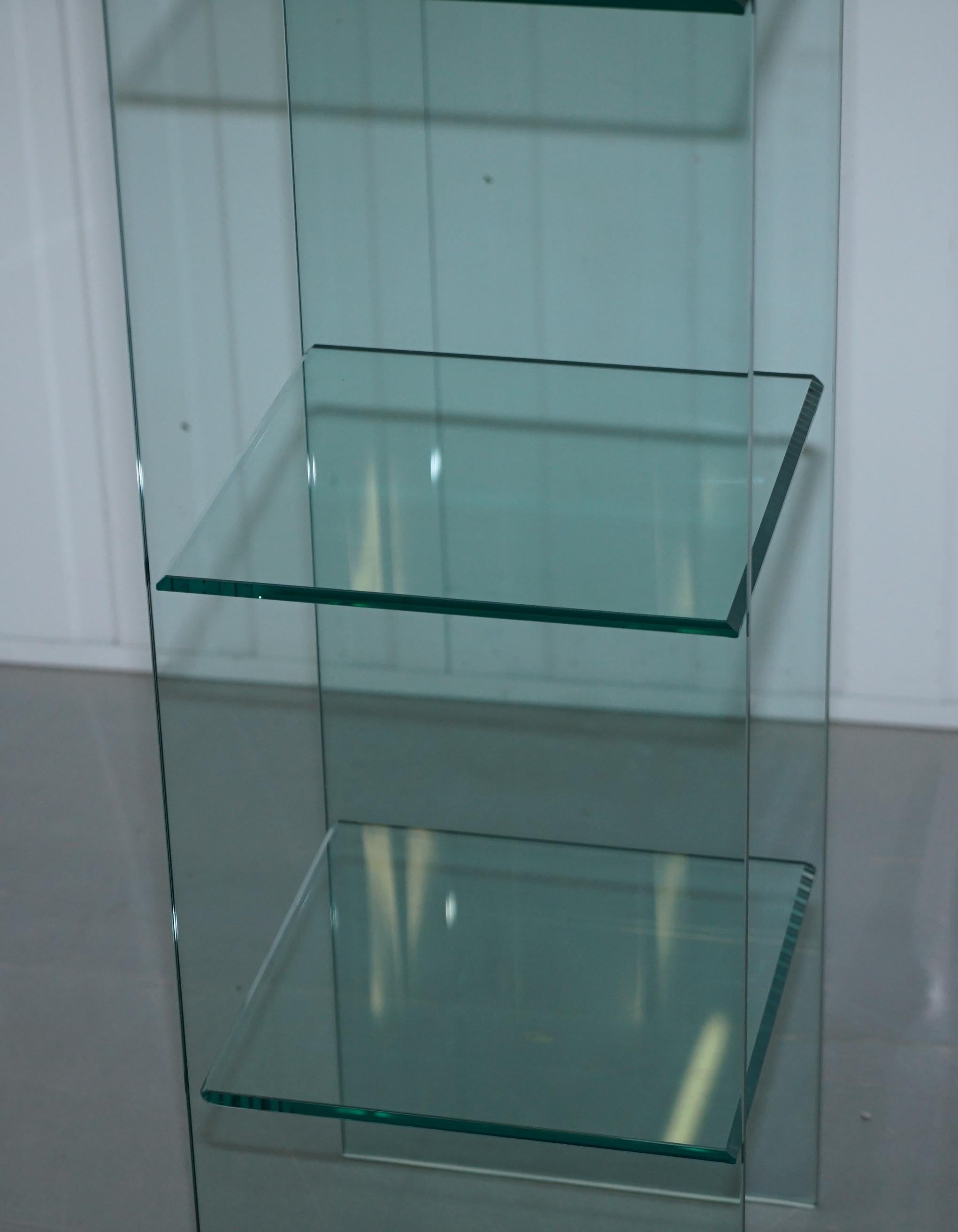 1987 Babele Glass Shelves by Massimo Morozzi, Fiam Italia Bookcase Large Piece 9