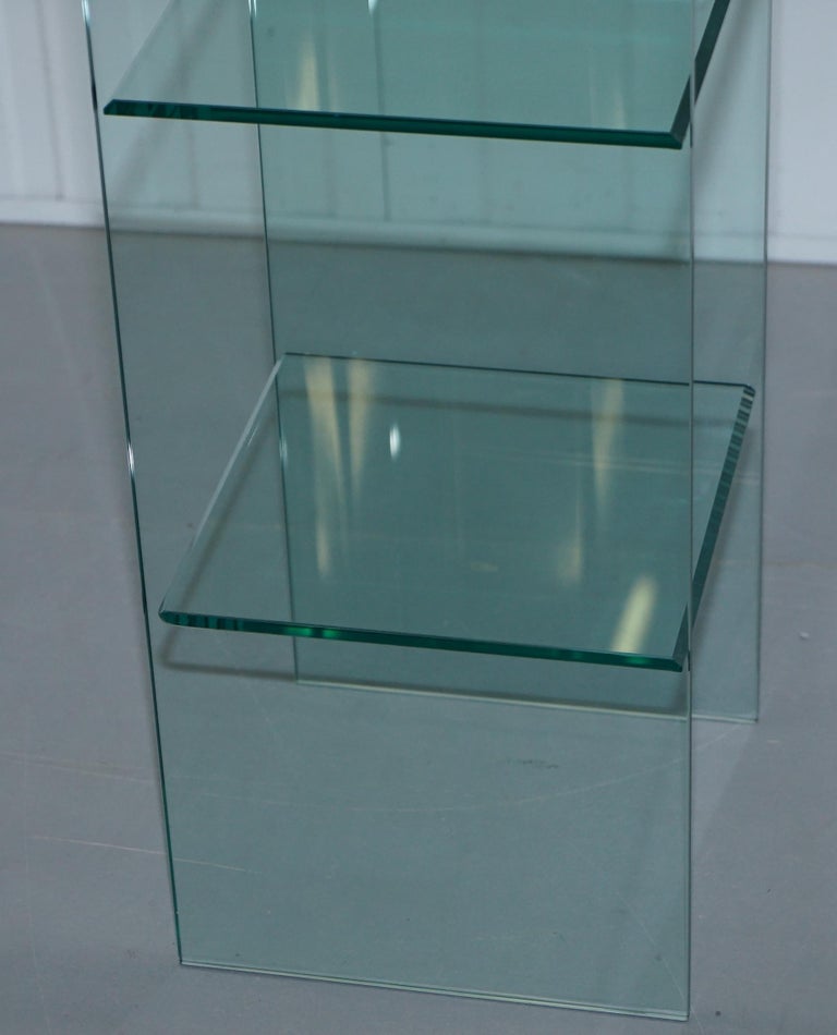 1987 Babele Glass Shelves by Massimo Morozzi, Fiam Italia Bookcase Large Piece 10