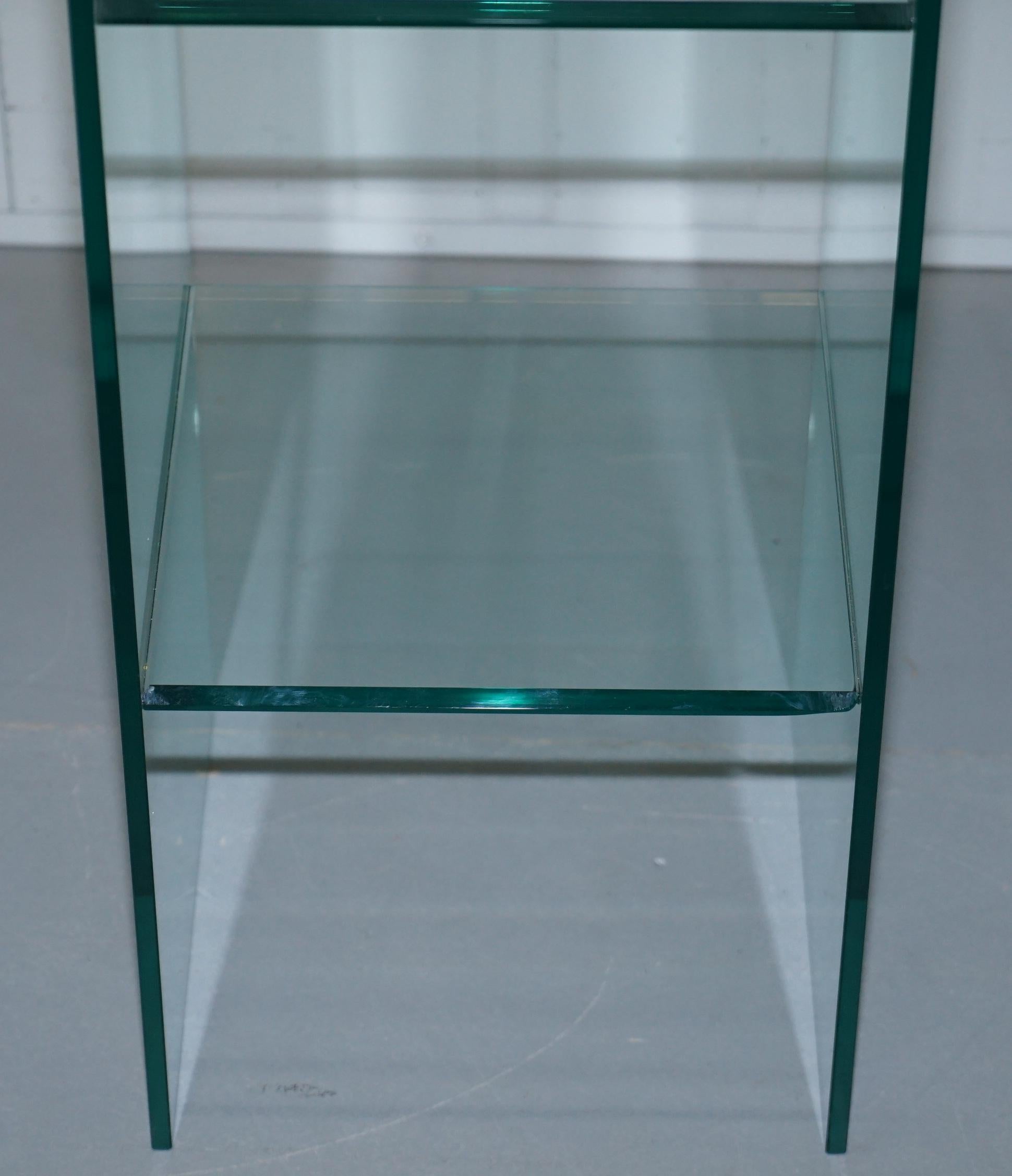 Classical Roman 1987 Babele Glass Shelves by Massimo Morozzi, Fiam Italia Bookcase Large Piece