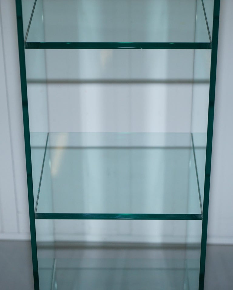 Italian 1987 Babele Glass Shelves by Massimo Morozzi, Fiam Italia Bookcase Large Piece