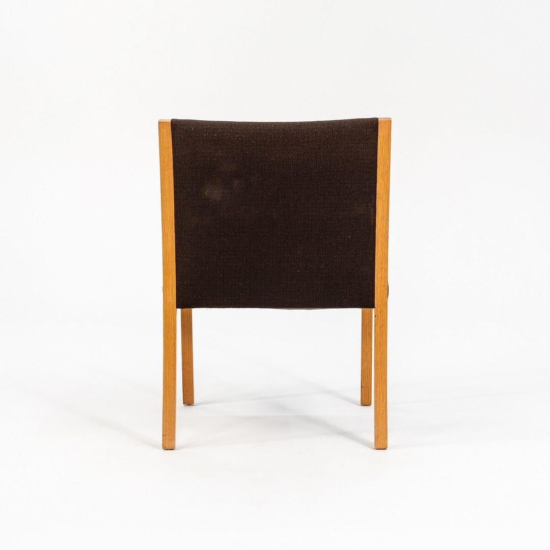1987 Bert England per Stow & Davis England Sedia da pranzo con imbottitura marrone in vendita 5