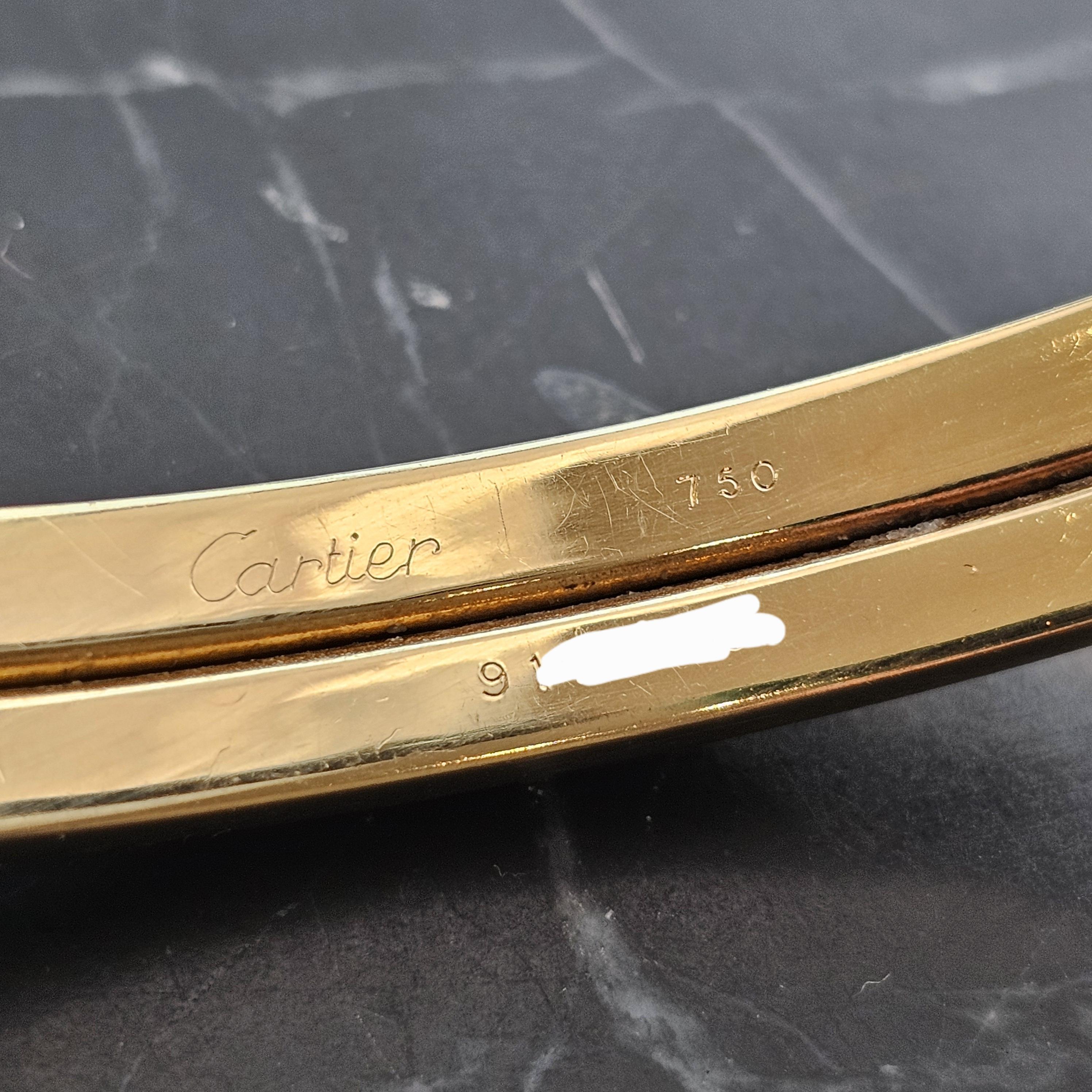 1987 Cartier 18k Gelbgold Silberium Double Panthere Manschettenarmband Zertifikat im Angebot 4