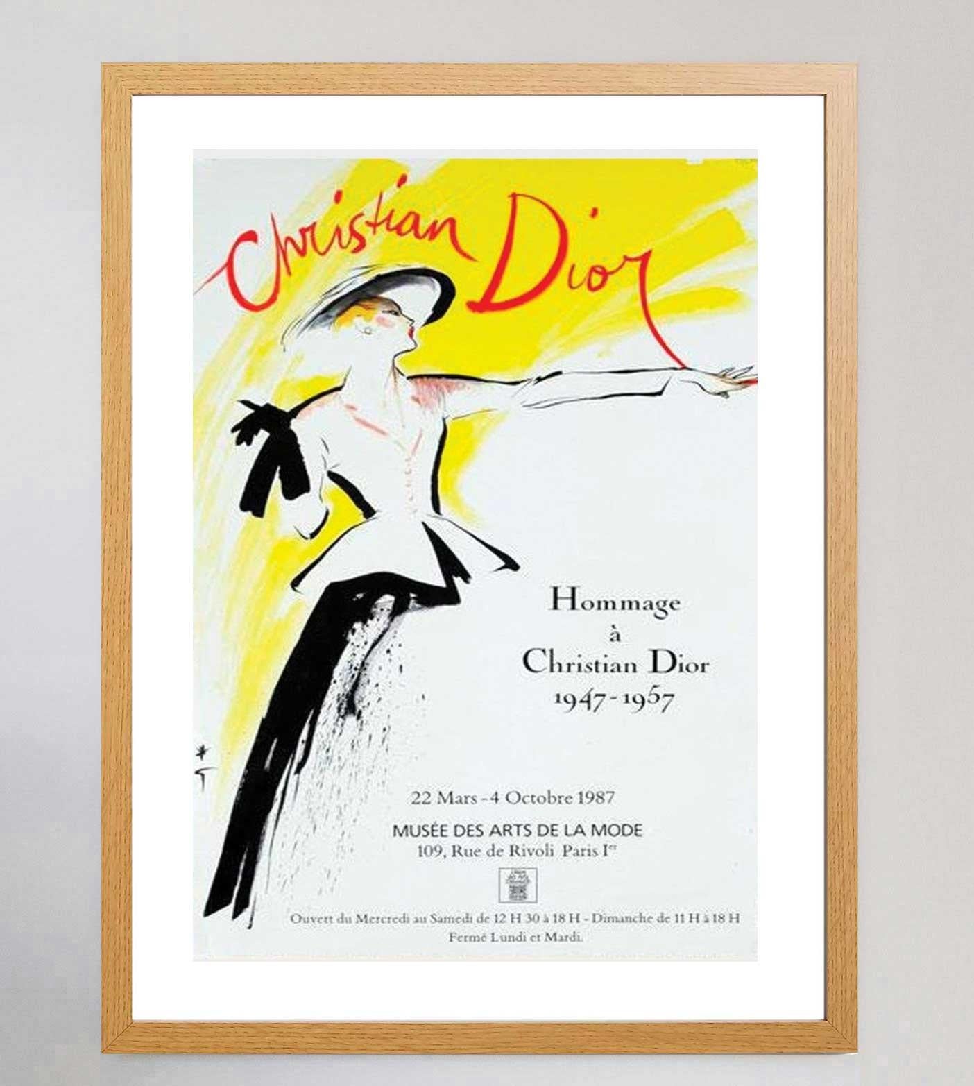 French 1987 Christian Dior - Hommage Original Vintage Poster For Sale