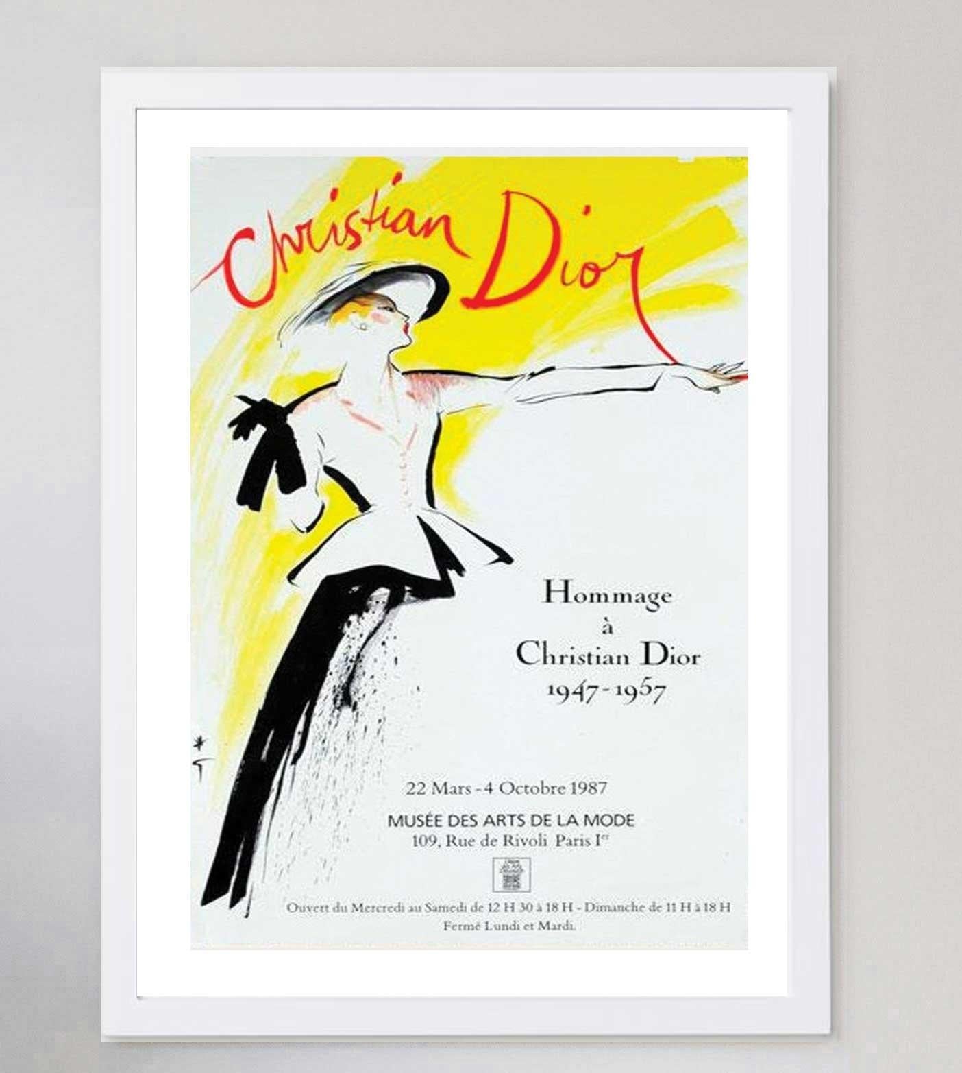1987 Christian Dior - Hommage Original Vintage Poster In Good Condition For Sale In Winchester, GB